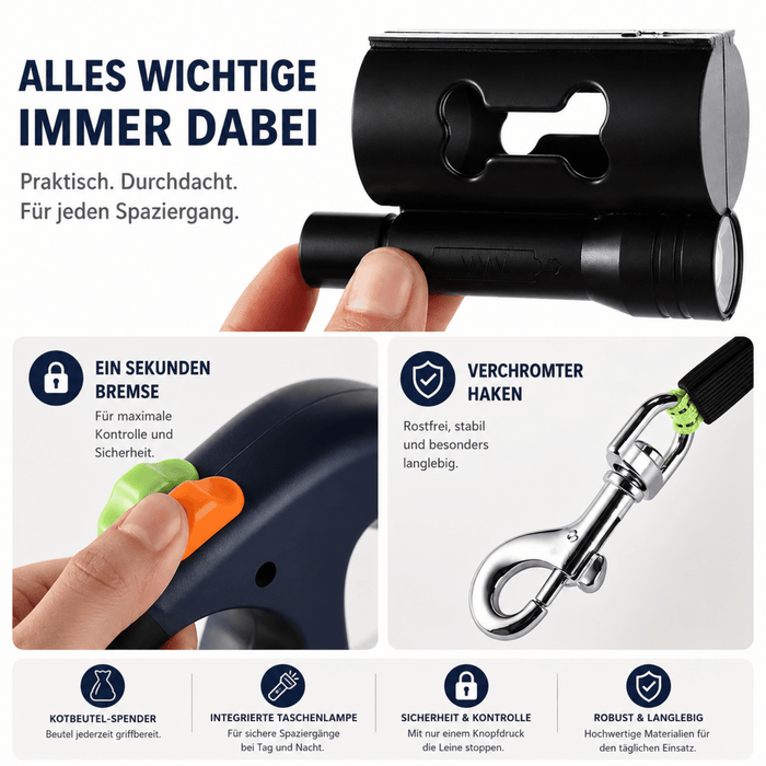 Doppel-Hundeleine automatisch – Abbildung 3