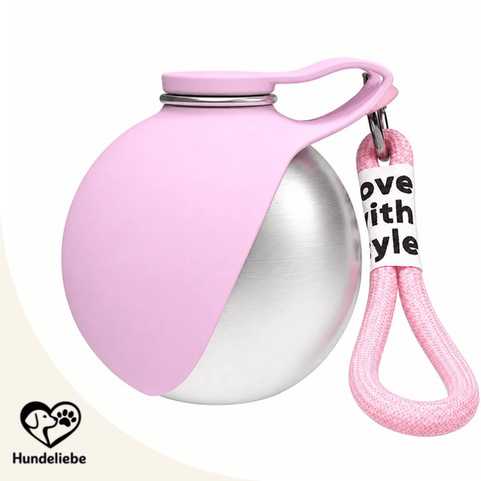 Hunde-Wasserspender Kugel in Pink