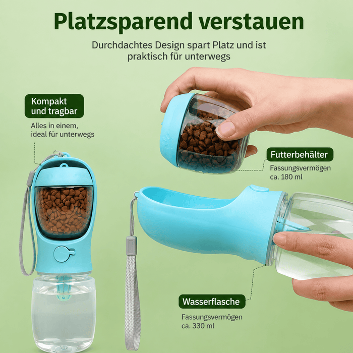 Hunde-Trinkflasche 2in1 – Abbildung 3