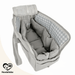 Hundetragetasche Premium in graue Tasche mit Matte