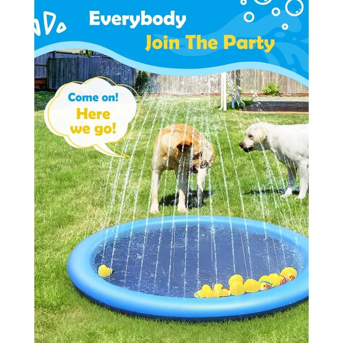 Wasserspielmatte für Hunde, rutschfest bis 170 cm