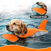 Schwimmweste für Hunde mit Haifischflosse